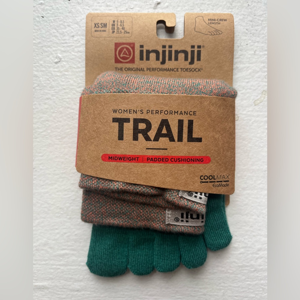 NWT Injinji Womens Trail Performance Toesocks